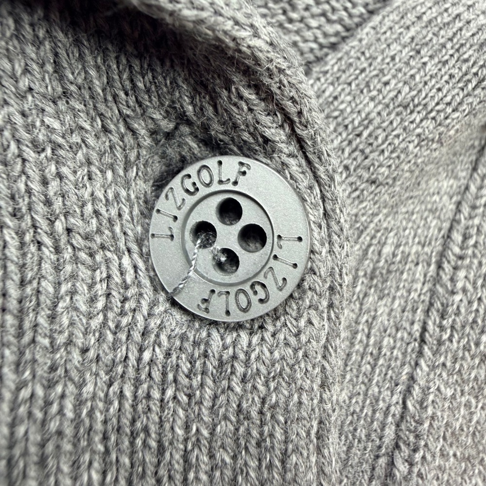 Liz Claiborne LizGolf 90's Vintage Polo Sweater Womens M Grey Good Argyle - Picture 2 of 11